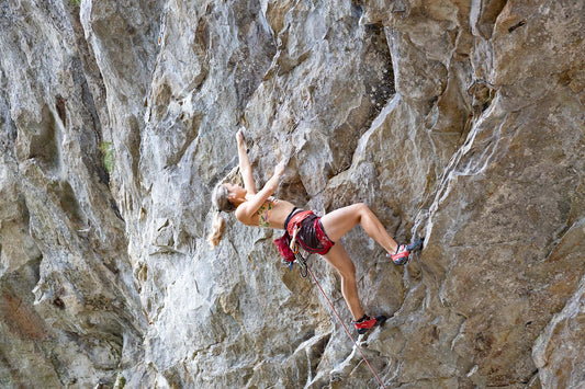 Outdoor Lead climbing with Crux Gear Collaborator Climber Brooklyn Whitehead