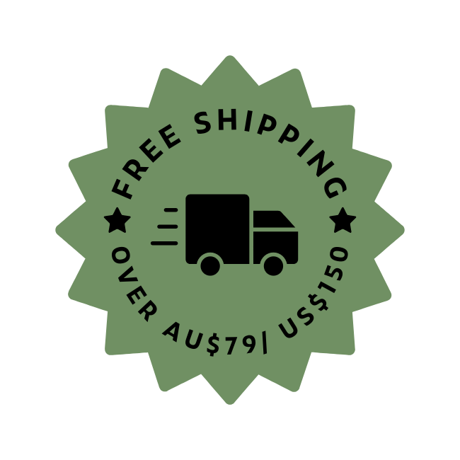 Free shipping over AU$79 or US$150